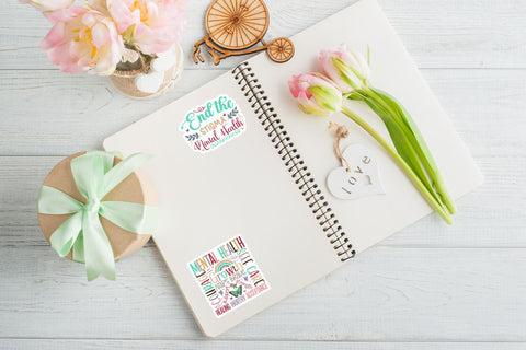 Mental Health Sticker Bundle Sublimation DESIGNS DARK 