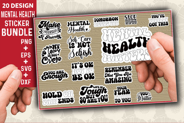 Mental Health Sticker Bundle SVG Rupkotha 
