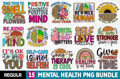 Mental Health Sublimation Bundle SVG Regulrcrative 