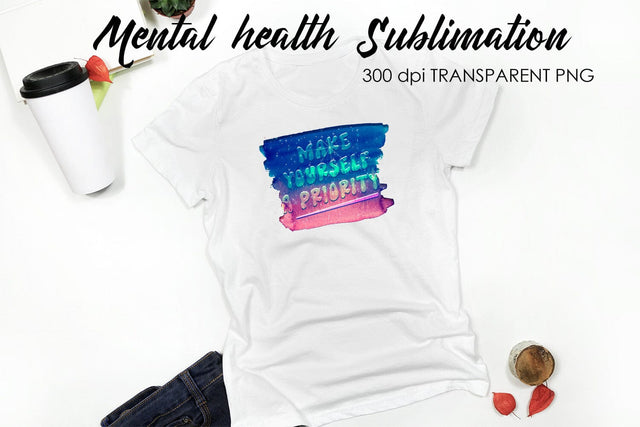 Mental Health Sublimation | T-Shirt Design Sublimation Fly Design 
