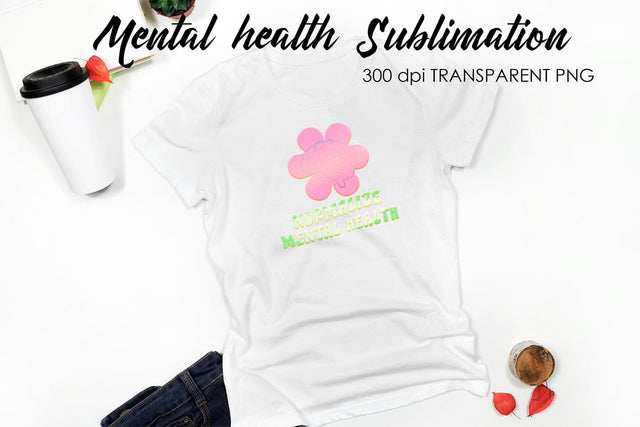 Mental Health Sublimation | T-Shirt Design Sublimation Fly Design 