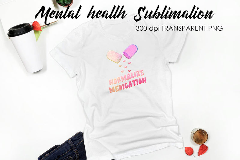 Mental Health Sublimation | T-Shirt Design Sublimation Fly Design 