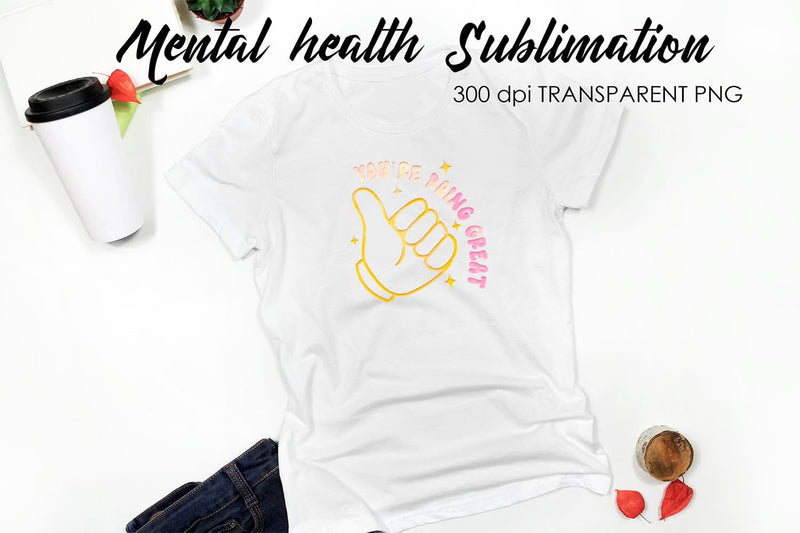 Mental Health Sublimation | T-Shirt Design Sublimation Fly Design 