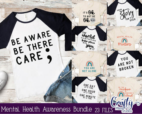 Mental Health Svg Bundle - Depression - Suicide Awareness Svg - Self Love SVG Crafty Mama Studios 