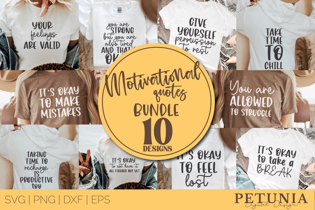 Mental Health SVG Bundle | Motivational Quotes SVG Bundle - So Fontsy