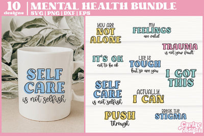 Mental Health SVG Bundle | Motivational SVG Bundle SVG Carla C Designs 