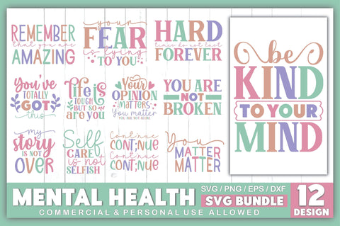 Mental Health SVG Bundle SVG Ariyan 