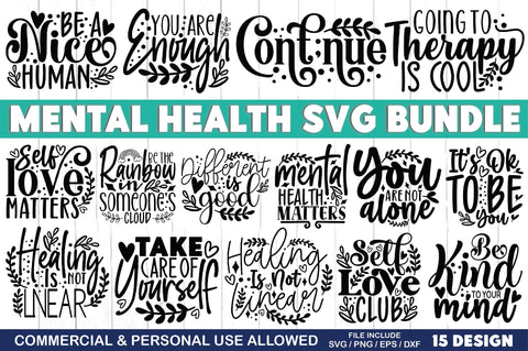 Mental Health SVG Bundle SVG Ariyan 