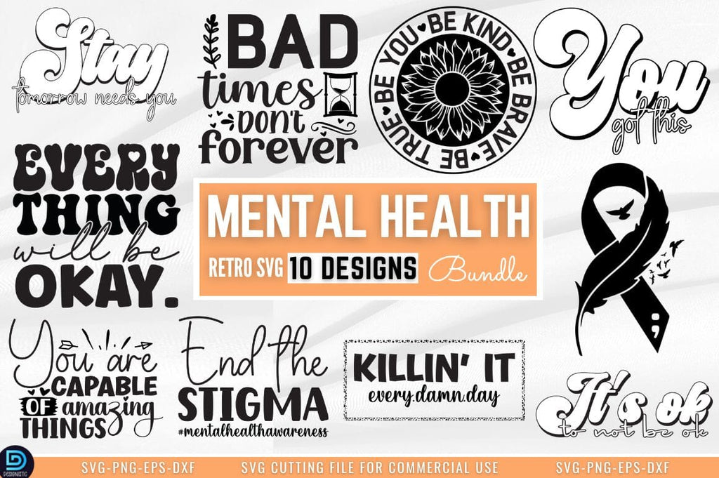 Mental Health SVG Bundle - So Fontsy