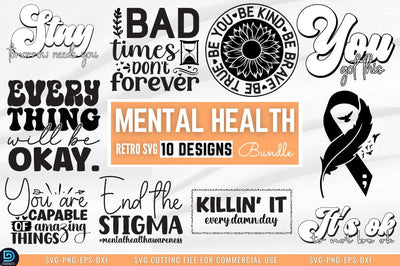 Mental Health SVG Bundle SVG DESIGNISTIC 