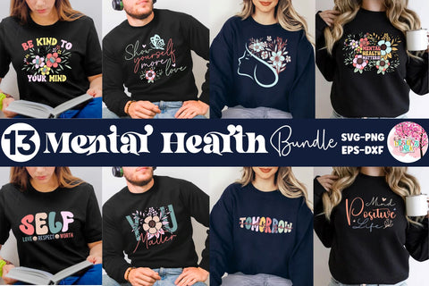 Mental Health SVG Bundle SVG DESIGNS DARK 
