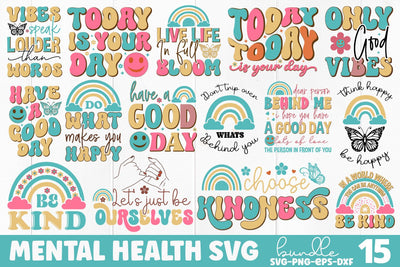 Mental Health SVG Bundle SVG DESIGNS DARK 