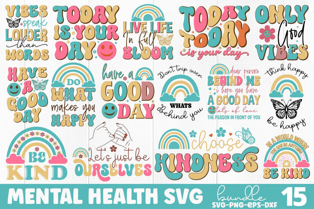 Mental Health SVG Bundle SVG DESIGNS DARK 