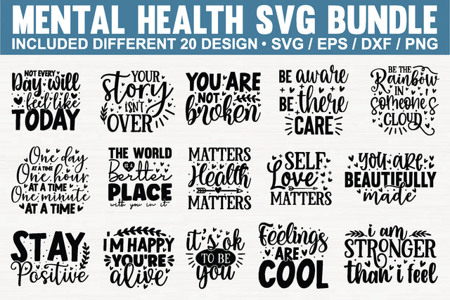 Mental Health SVG Bundle SVG md faruk hossain 