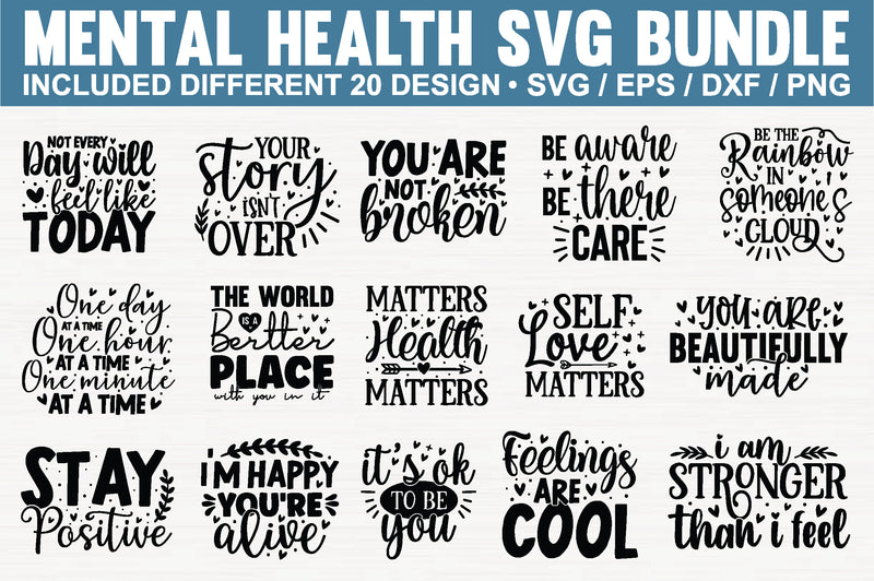 Mental Health SVG Bundle SVG md faruk hossain 