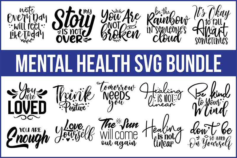 Mental Health SVG Bundle SVG nirmal108roy 