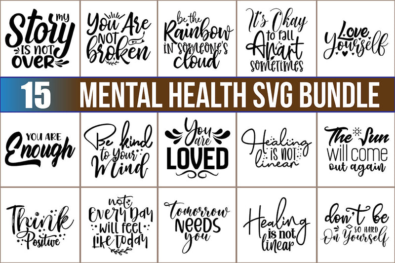 Mental Health SVG Bundle - So Fontsy