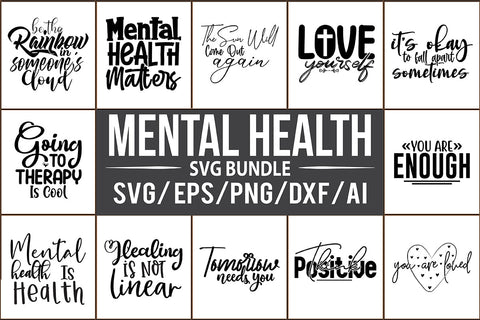 Mental Health SVG Bundle SVG nirmal108roy 