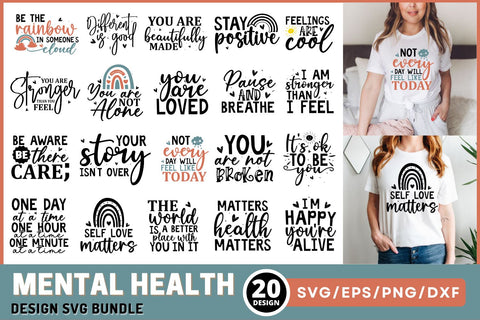 Mental Health SVG Bundle SVG Regulrcrative 