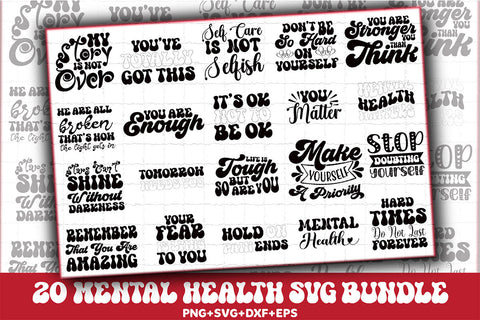 Mental Health Svg Bundle SVG Rupkotha 