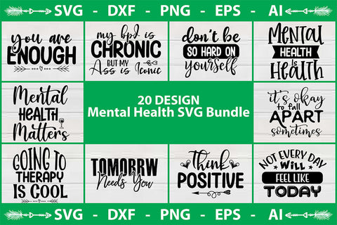 Mental Health SVG Bundle SVG shah alam 