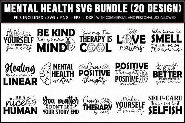 Mental Health SVG Bundle SVG Shetara Begum 