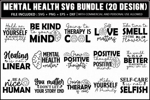 Mental Health SVG Bundle SVG Shetara Begum 