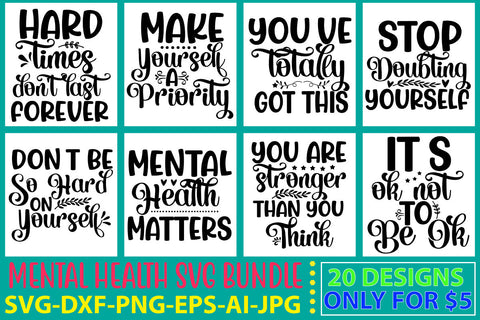 Mental Health Svg Bundle SVG Syaman 
