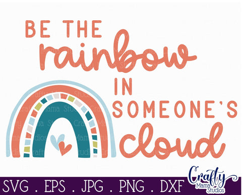Mental Health Svg - Depression - Suicide Awareness - Self Love - Be The Rainbow SVG Crafty Mama Studios 
