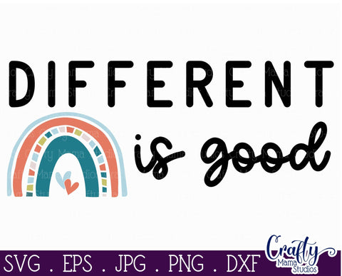 Mental Health Svg - Depression - Suicide Awareness - Self Love - Different Is Good SVG Crafty Mama Studios 