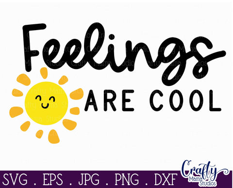 Mental Health Svg - Depression - Suicide Awareness - Self Love - Feelings Are Cool SVG Crafty Mama Studios 