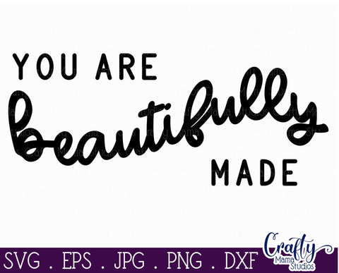 Mental Health Svg - Depression - Suicide Awareness - Self Love - You Are Beautifully Made SVG Crafty Mama Studios 