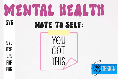 Mental Health SVG Design | Funny Quotes SVG Design SVG Fly Design 
