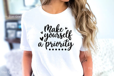 Mental health SVG Design, Make yourself a priority SVG FiveStarCrafting 