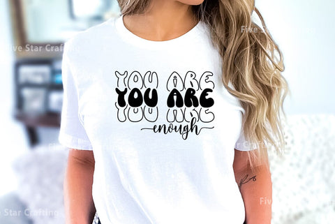 Mental health SVG Design, You are enough SVG FiveStarCrafting 