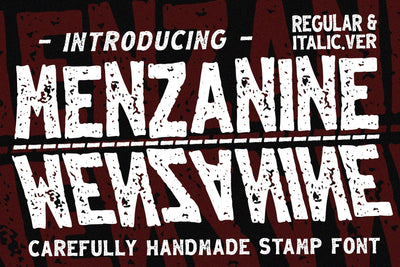 MENZANINE - STAMP TEXTURED FONT FAMILY Font Dm Letter Studio 
