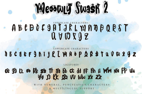 Meoowly Font Stefani Letter 