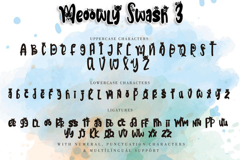 Meoowly Font Stefani Letter 