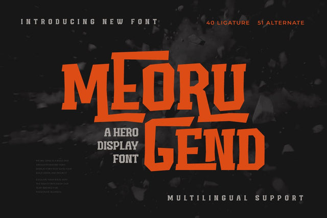 MEORU GEND | Display Hero Font Font twinletter 