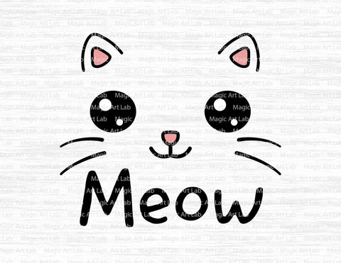 Meow cat t-shirt design SVG SVG MagicArtLab 