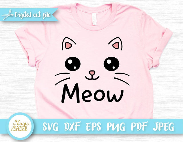 Meow cat t-shirt design SVG SVG MagicArtLab 