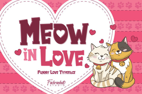 Meow in Love Font Fachranheit Studio 