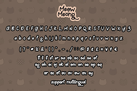 Meow Meong Font Jun Creative 