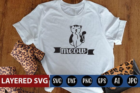 meow Svg SVG Blessedprint 