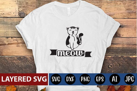 meow Svg SVG Blessedprint 