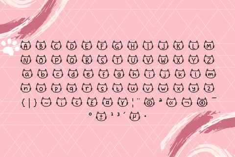Meows Nepil Font and Illustration Font Aisyah 