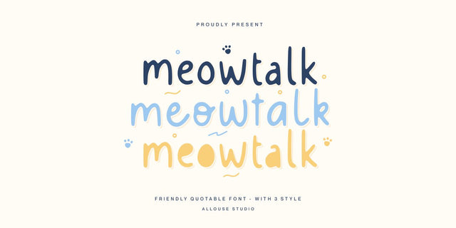 Meowtalk Font Allouse.Studio 
