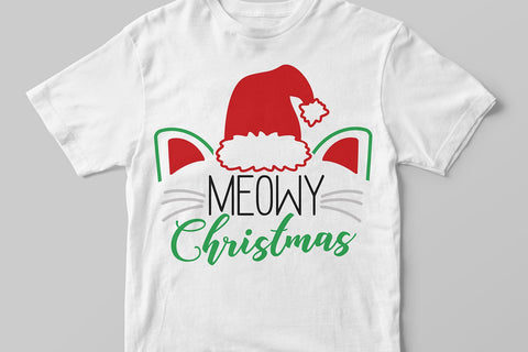 Meowy Christmas| Funny Christmas SVG Cutting Files. SVG CosmosFineArt 