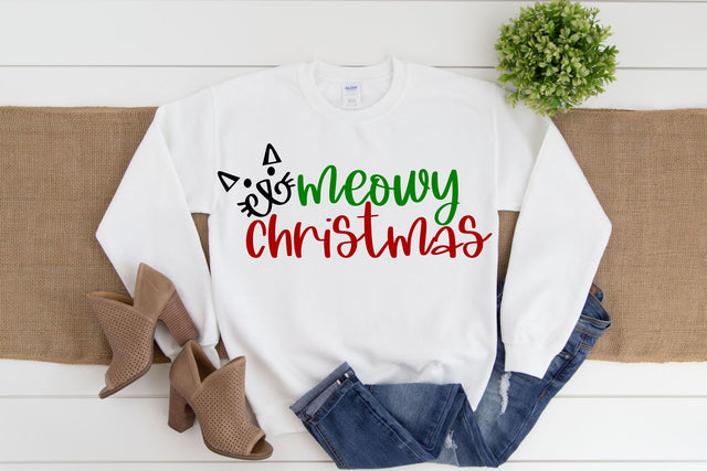 Meowy Christmas Svg, Png, Dxf | Cat Christmas File SVG RedFoxDesignsUS 