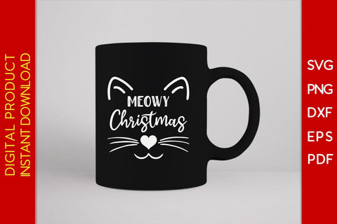 Meowy Christmas SVG PNG EPS Cut File SVG Creativedesigntee 
